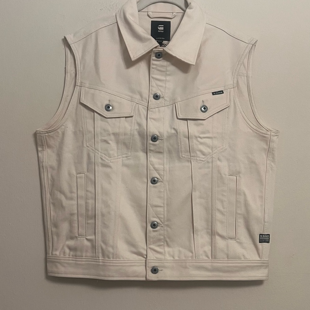 G Star Oversized Denim Vest Size Small New - Picture 2 of 9